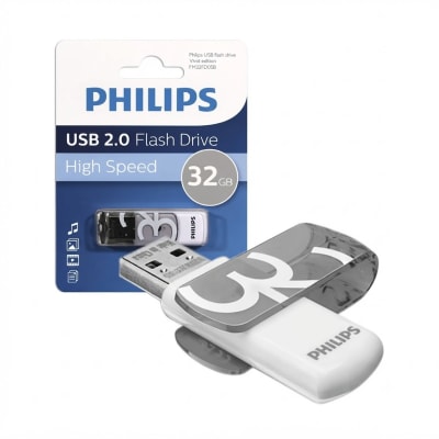PENDRIVE 32GB PHILIPS VIVID GRIS 2.0