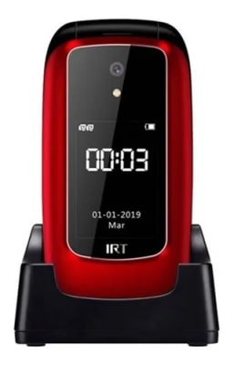 CELULAR ADULTO MAYOR IRT 3G DOBLE PANTALLA ROJO CELULAR ADULTO MAYOR IRT 3G DOBLE PANTALLA ROJO