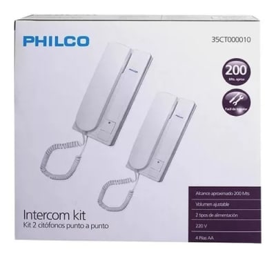 KIT 2 CITOFONO PHILCO 35CT000010 200MT