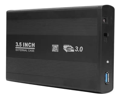 EXTERNAL CASE 3.5 HDD IDE SATA USB 3.0 NEGRO COFRE