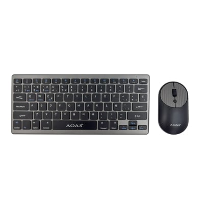 Kit Teclado y Mouse Kit Bluetooth Recargable A-1011B Negro