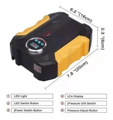 Compresor De Aire Calgary 12v Para Vehículos Neumaticos Etc - .