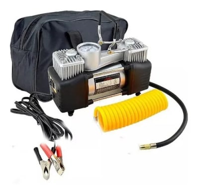 CAJA COMPRESOR AIRE DOBLE CILINDRO 12V INFLADOR NEUMATICOS TL189