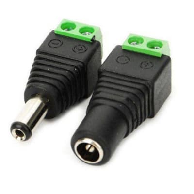 CONECTOR DC MACHO 5.5*2.1MM Y CONECTOR DC HEMBRA 5.5*2.1 24029 24030