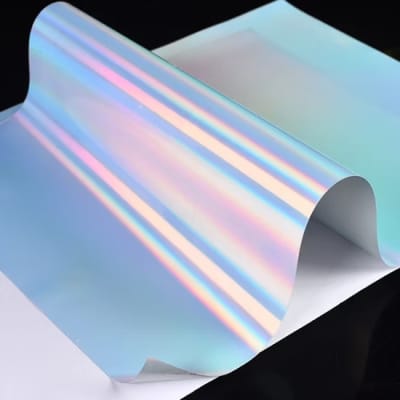 Papel Vinilo Holografico Adhesivo 20 Hojas 80um A4