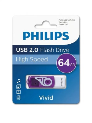 PHILIPS PENDRIVE VIVID 64GB 2.0