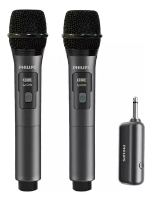 SET 2 MICROFONO INALAMBRICO RECARGABLE