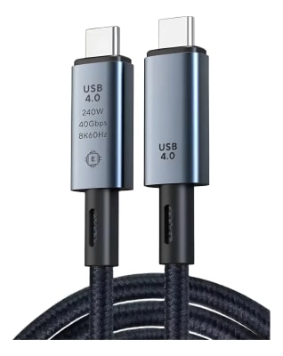 Cable Tipo C 240W 2m - 40Gbps 8K Video Carga Ultra Rápida