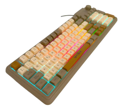 Teclado Rgb Con Rueda De Iluminación Wb-222 Café
