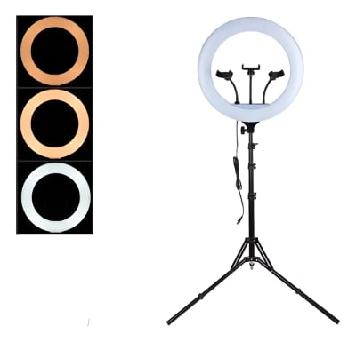 Aro de Luz LED 38cm LJJ-38 + Trípode Profesional I8899