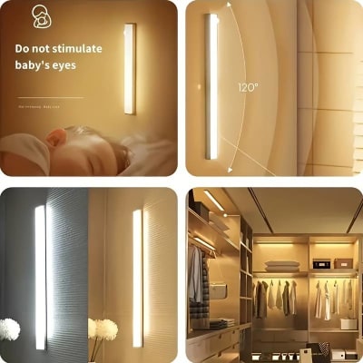 LUZ DE CLOSET LED D06 CON SENSOR DE MANO / RECARGABLE USB C LUZ DE CLOSET LED D06 CON SENSOR DE MANO / RECARGABLE USB C