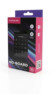 TECLADO NUMERICO CON CABLE USB TECNOLAB 18 TECLAS TL860