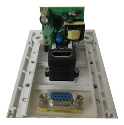 ENCHUFE DE MURALLA HDMI+VGA+USBX2 