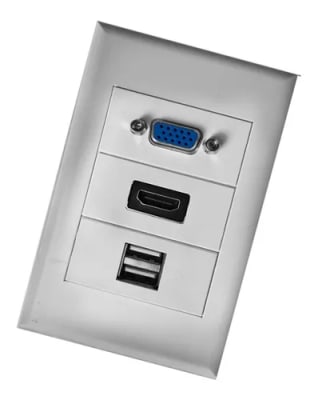 ENCHUFE DE MURALLA HDMI+VGA+USBX2 