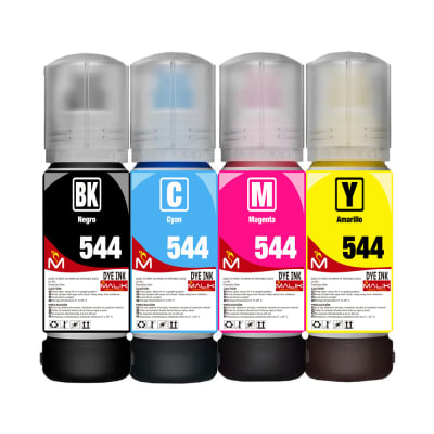 PACK 4 TINTAS 70 ML DYE UNIVERSAL PARA EPSON ECOTANK