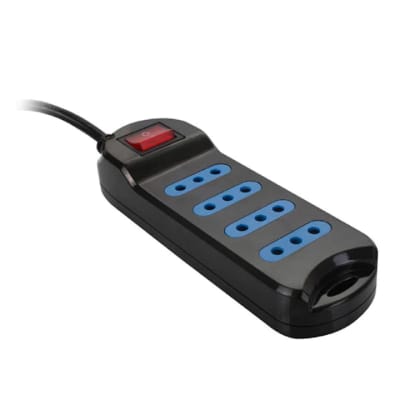 EXTENSION MULTIPLE SWITCH XT53 4 POS 3MTS NEGRO