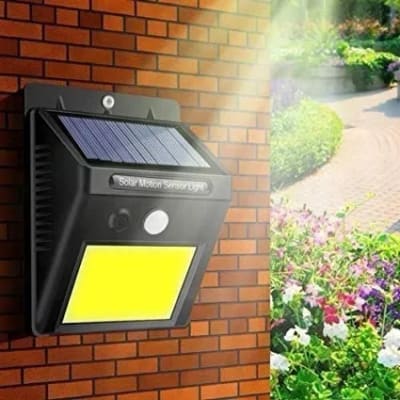 FOCO SOLAR 48 LED CON SENSOR DE MOVIMIENTO LAMPARA EXTERIOR