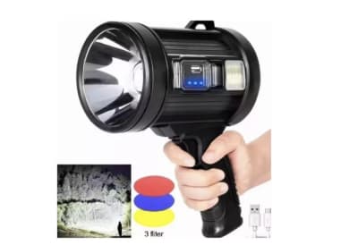 FOCO BUSCA CAMINO LED SOLAR 1+30 LED RECARGABLE