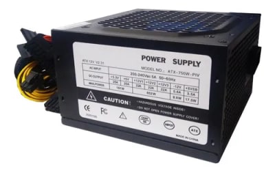 FUENTE DE PODER ATX-750W PIV 300W NEGRO 6 PINES 07004