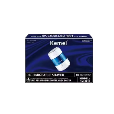 MAQUINA DE AFEITAR POCKET TRAVEL KEMEI RECARGABLE IPX7 KM-3210
