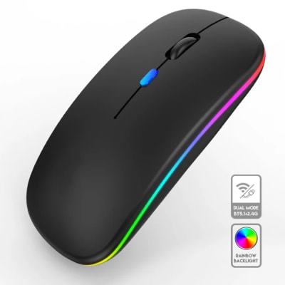 Mouse Slim Inalámbrico W07 | 2.4GHz | Varios Colores BK/WH/BL/GY