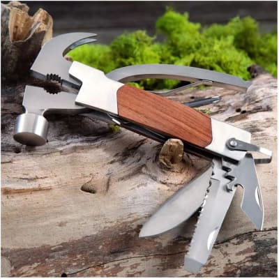 HERRAMIENTA MARTILLO/HACHA MULTIUSO PARA CAMPING Y SUPERVIVENCIA
