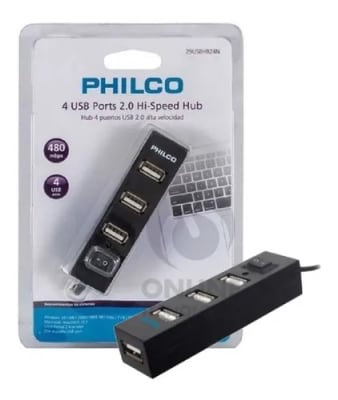 USB HUB PHILCO 2.0 4 PUERTOS USB HUB PHILCO 2.0 4 PUERTOS