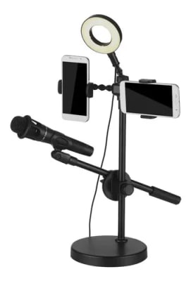 KIT ARO DE LUZ CON PORTA MICROFONO Y DOS CELULAR KIT ARO DE LUZ CON PORTA MICROFONO Y DOS CELULAR