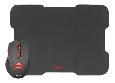 TRUST ZIVA GAMING MOUSE & PAD BLACK 3000 DPI