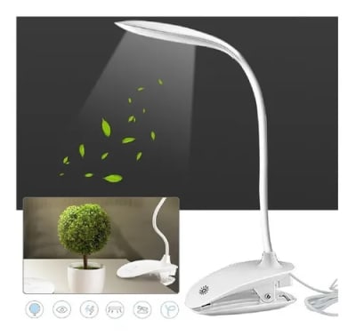 Lampara Led De Escritorio Con Clip Y Carga Usb 360 regulable Lampara Led De Escritorio Con Clip Y Carga Usb 360 regulable