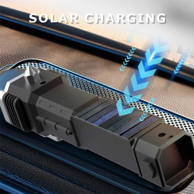 LINTERNA 4 EN 1 MARTILLO+CORTA CINTURÓN+LED+CARGA SOLAR