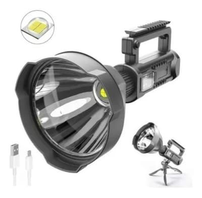 LINTERNA LED DE LARGO ALCANCE RECARGABLE USB CON TRIPODE TL215