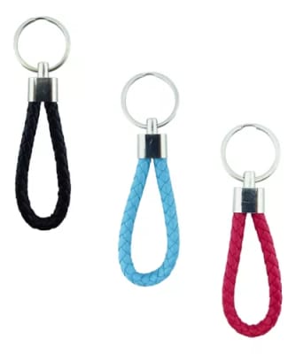 LLAVERO CUERO TRENZADO POR UNIDAD COLORES SURTIDOS