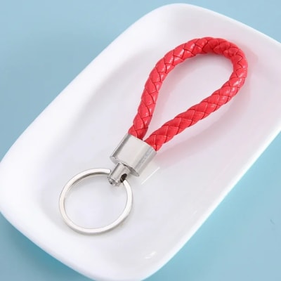 LLAVERO CUERO TRENZADO POR UNIDAD COLORES SURTIDOS