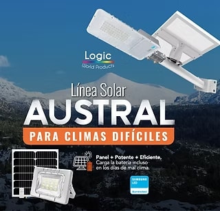 LUMINARIA SOLAR 3000 LM 600W AUSTRAL