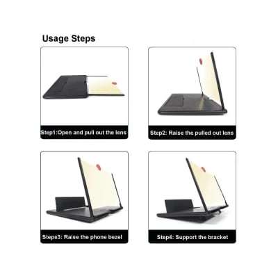 Lupa Proyector Celular Proyector Pantalla Cine Portatil Fono negro - ...