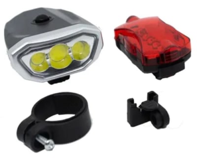 SET LUZ DELANTERA Y TRASERA LED PARA BICICLETA