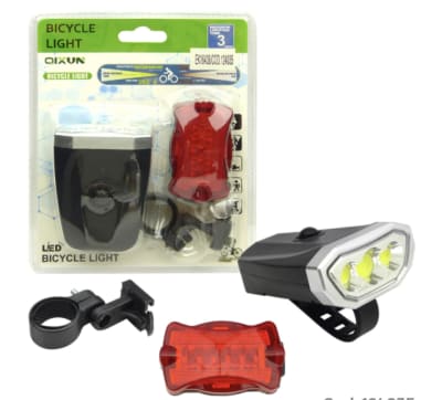 SET LUZ DELANTERA Y TRASERA LED PARA BICICLETA