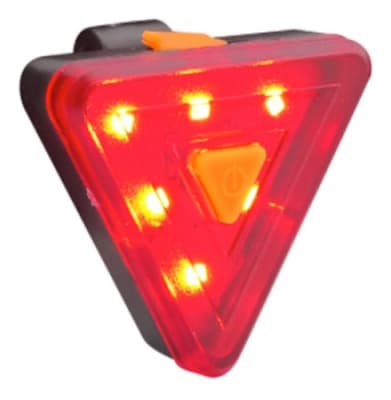 LUZ TRASERA LED TRIANGULAR PARA BICICLETA USB RECARGABLE