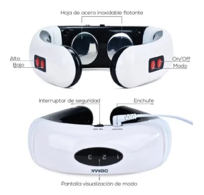MASAJEADOR ELECTROESTIMULADOR DE CUELLO CERVICAL MASAJEADOR ELECTROESTIMULADOR DE CUELLO CERVICAL