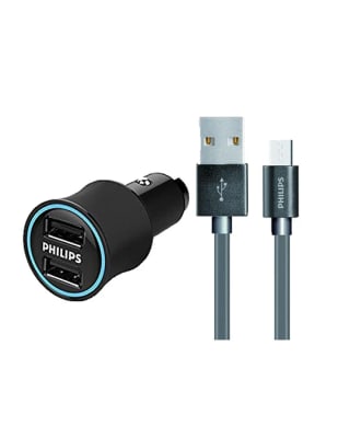 CARGADOR DE 12 VOLTS DOBLE 3,1 AMP PHILIPS