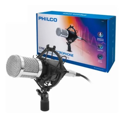 MICROFONO CONDENSADOR PARA STREAMING CON SOPORTE HI-FI