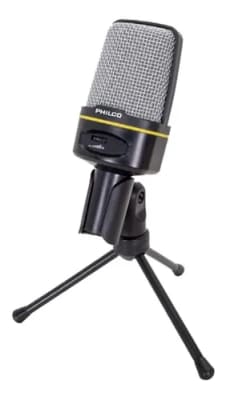 MICROFONO  PHILCO CONDENSADOR GAMER STREAMER C/TRIPODE 