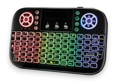Mini Teclado Smart TV Iluminado - Bluetooth + WiFi 2.4GHz