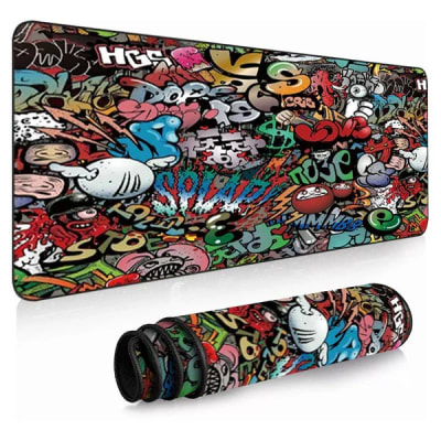 Mousepad Gamer Graffiti Xxl 90x40cm Antideslizante Lhua - ...