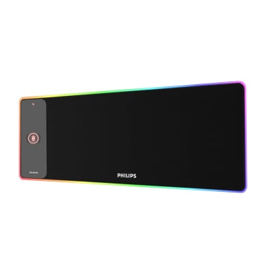 MOUSE PAD RGB PHILIPS 80x30 CON CARGA INALAMBRICA MOUSE PAD RGB PHILIPS 80x30 CON CARGA INALAMBRICA