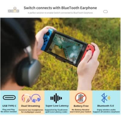 Adaptador Audifonos Bluetooth Nintendo Switch - Ps4 Ps5 Pc - ...