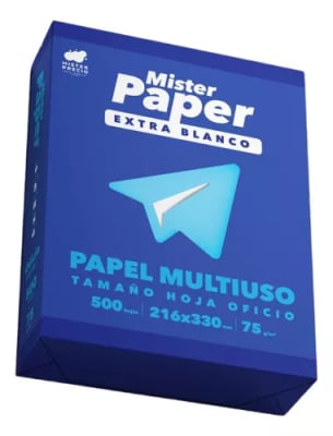 PAPEL OFICIO MISTER PAPER 75 GR 500 HOJAS