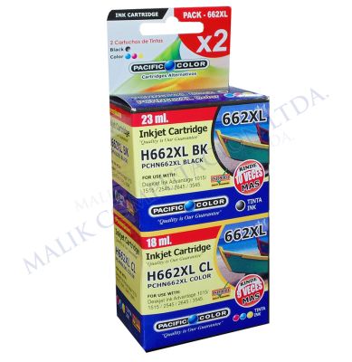 PACK 662XL COLOR Y NEGRO CARTUCHOS ALTERNATIVOS