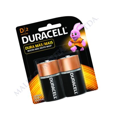 DURACELL TIPO D PACK x2 S14DUCB2D